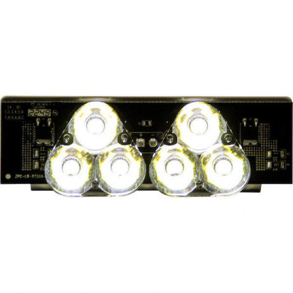 Image of Clear Middle Take Down Light Module With 6 LED from Buyers Products. Part number: 3024639