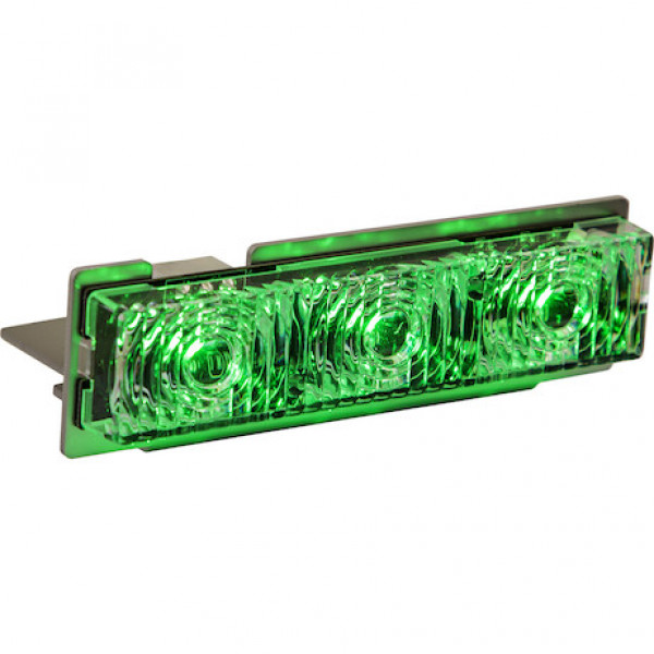 Image of Green Middle Strobe Reflector With 3 LED from Buyers Products. Part number: 3032932