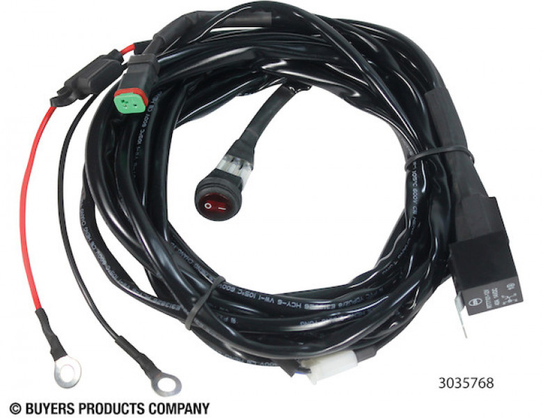 Image of Wire Harness with Switch for 1492160, 1492170, and 1492180 Series Light Bars - DT Connection from Buyers Products. Part number: 3035768