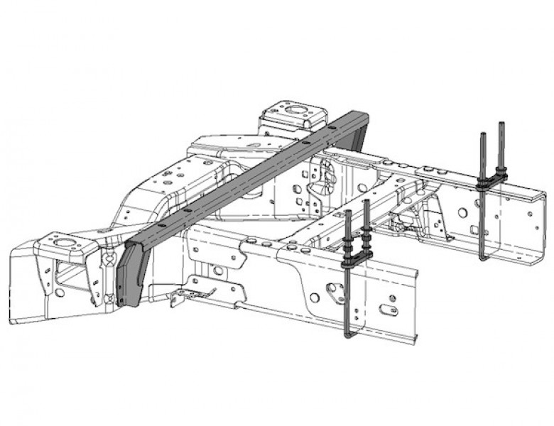 Image of Backpack Mounting Adapter - Ford F350, F450, F550 (2017 - Mid-2020) from Buyers Products. Part number: 3037014