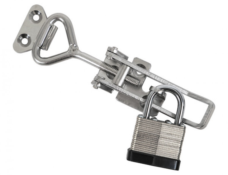 Image of 6" Heavy Duty Stainless Steel Adjustable-Grip Draw Latch from Buyers Products. Part number: 3049352