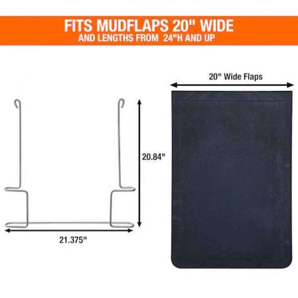 Image of Galvanized Anti-Sail Brackets for Use With 20-Inch-Wide Mud Flaps (pair) from Buyers Products. Part number: 400BZ