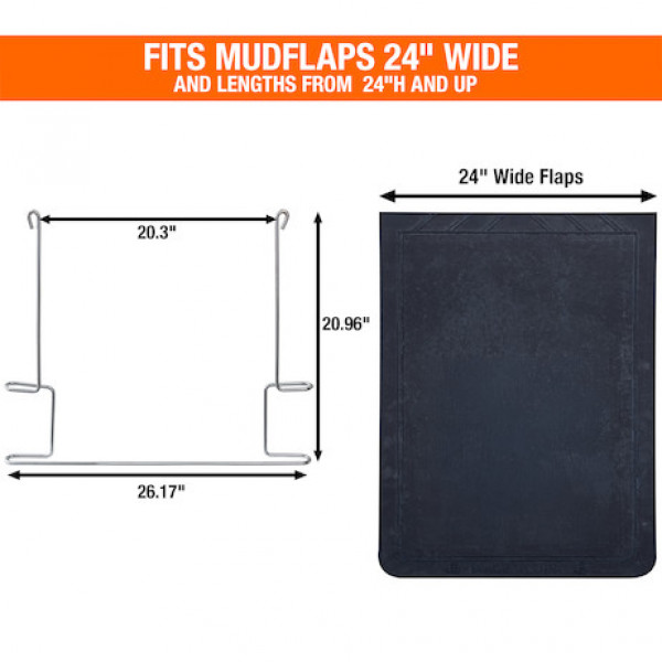 Image of Chrome Plated Anti-Sail Brackets for Use With 24-Inch-Wide Mud Flaps (pair) from Buyers Products. Part number: 405BC