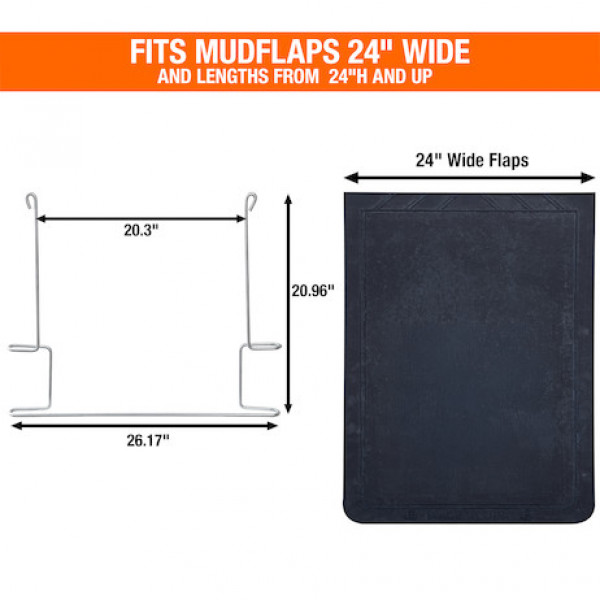 Image of Galvanized Anti-Sail Brackets for Use With 24-Inch-Wide Mud Flaps (pair) from Buyers Products. Part number: 405BZ