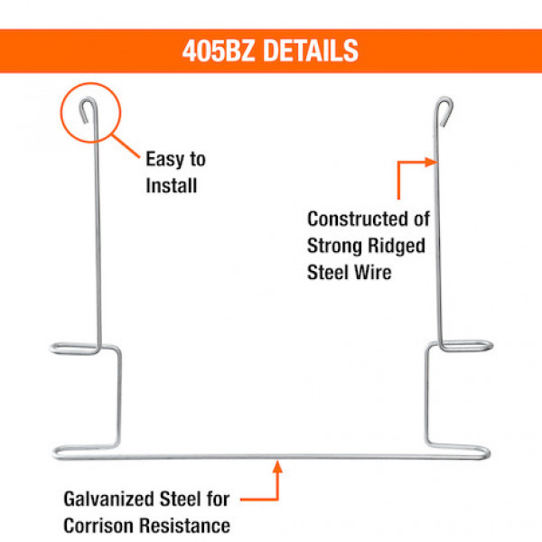 Image of Galvanized Anti-Sail Brackets for Use With 24-Inch-Wide Mud Flaps (pair) from Buyers Products. Part number: 405BZ