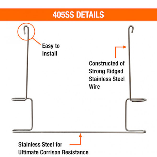 Image of Stainless Steel Anti-Sail Brackets for Use With 24-Inch-Wide Mud Flaps (pair) from Buyers Products. Part number: 405SS