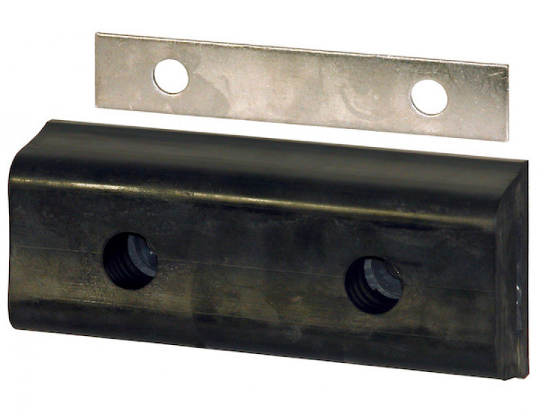 Image of Extruded Rubber Rectangular Bumper with 2 Holes- 4-3/4 x 2-3/4 x 10 Inch Long from Buyers Products. Part number: 441466