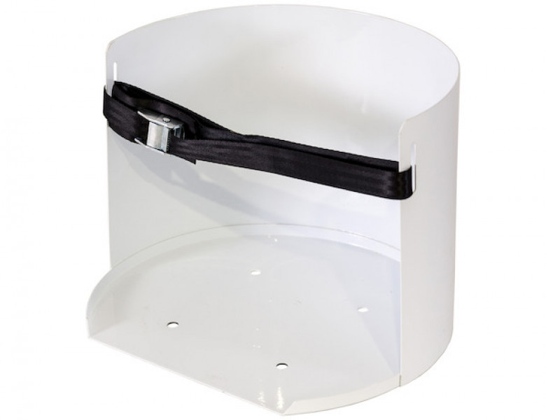 Image of White Steel 5 Gallon Water Cooler Mount from Buyers Products. Part number: 5201005