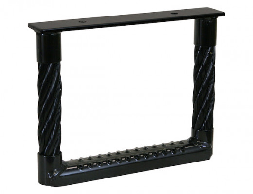 Image of Black Powder Coated Cable Type Truck Step - 9 x 12 x 1.38 Inch Deep from Buyers Products. Part number: 5230912