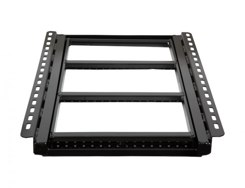 Image of 2-Rung Black Black Powder-Coated Retractable Truck Step from Buyers Products. Part number: 5232000