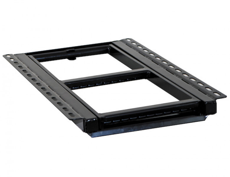 Image of 2-Rung Black Black Powder-Coated Retractable Truck Step from Buyers Products. Part number: 5232000