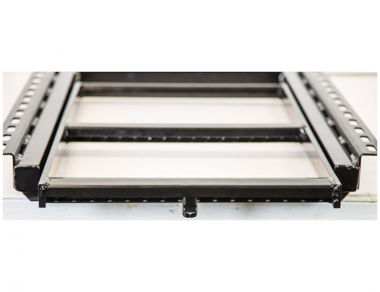 Image of 2-Rung Black Black Powder-Coated Retractable Truck Step from Buyers Products. Part number: 5232000