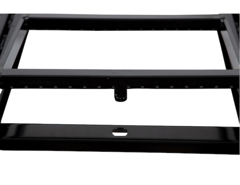 Image of 2-Rung Black Black Powder-Coated Retractable Truck Step from Buyers Products. Part number: 5232000