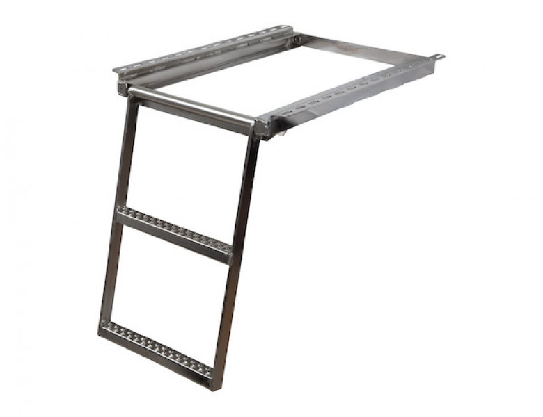 Image of 2-Rung Stainless Steel Retractable Truck Step from Buyers Products. Part number: 5232001