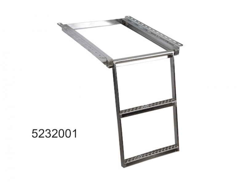 Image of 2-Rung Stainless Steel Retractable Truck Step from Buyers Products. Part number: 5232001