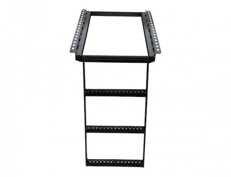 Image of Black 3-Rung Retractable Truck Step from Buyers Products. Part number: 5233000