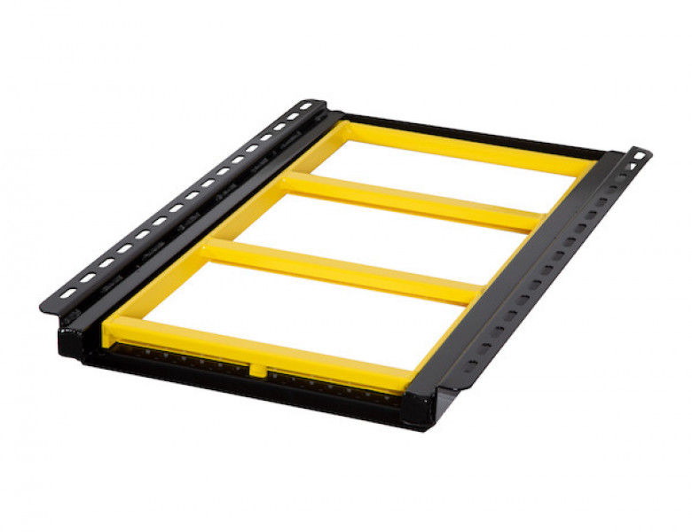 Image of Yellow 3-Rung Retractable Truck Step from Buyers Products. Part number: 5233000YEL