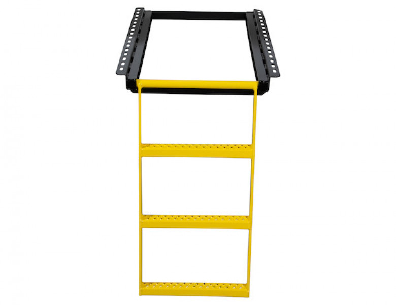 Image of Yellow 3-Rung Retractable Truck Step from Buyers Products. Part number: 5233000YEL