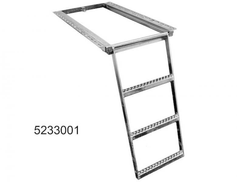 Image of 3-Rung Stainless Steel Retractable Truck Step from Buyers Products. Part number: 5233001