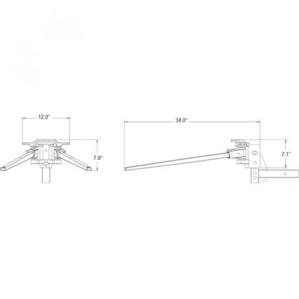 Image of Weight Distributing Hitch - Trunnion Bar-Black Powder Coated from Buyers Products. Part number: 5421012