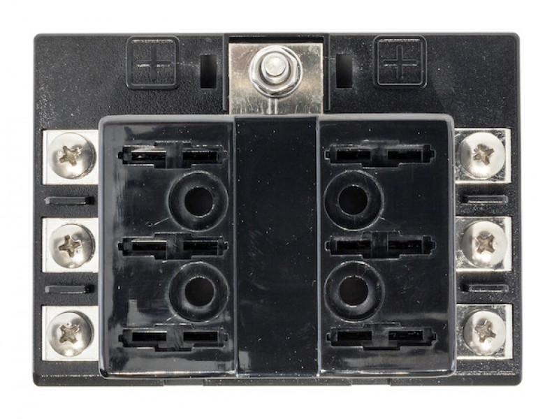 Image of 6-Way Fuse Box with Cover from Buyers Products. Part number: 5601006