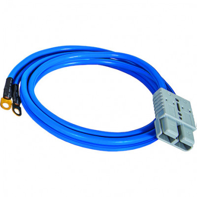 Image of 6 Foot Long Battery Side Booster Cables With Blue Quick Connect from Buyers Products. Part number: 5601021