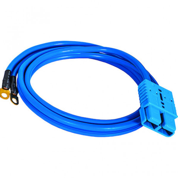 Image of 6 Foot Long Battery Side Booster Cables With Blue Quick Connect from Buyers Products. Part number: 5601021