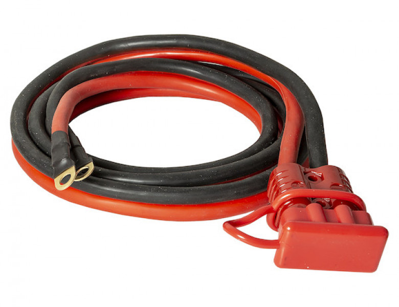 Image of 6 Foot Long Battery Side Booster Cables With Blue Quick Connect from Buyers Products. Part number: 5601021