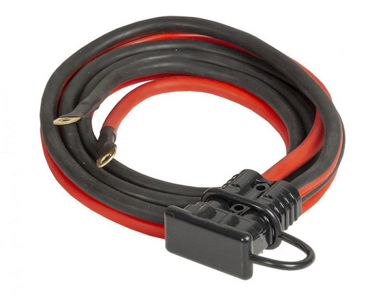 Image of 6 Foot Long Battery Side Booster Cables With Blue Quick Connect from Buyers Products. Part number: 5601021