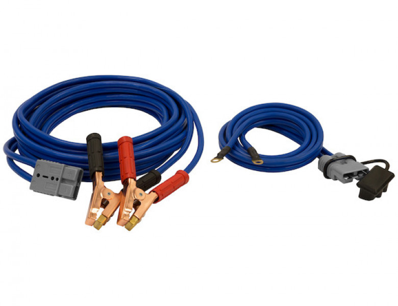 Image of 28 Foot Long Booster Cables With Gray Quick Connect - 600 Amp from Buyers Products. Part number: 5601025