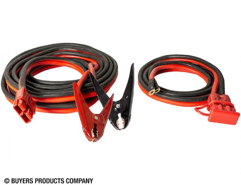 Image of 28 Foot Long Booster Cables With Gray Quick Connect - 600 Amp from Buyers Products. Part number: 5601025