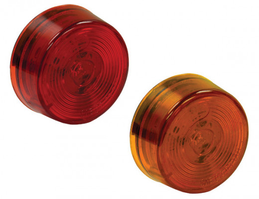 Image of 2 Inch Red Round Marker/Clearance Light Kit With 1 LED (PL-10 Connection, Includes Grommet and Plug) from Buyers Products. Part number: 5622101