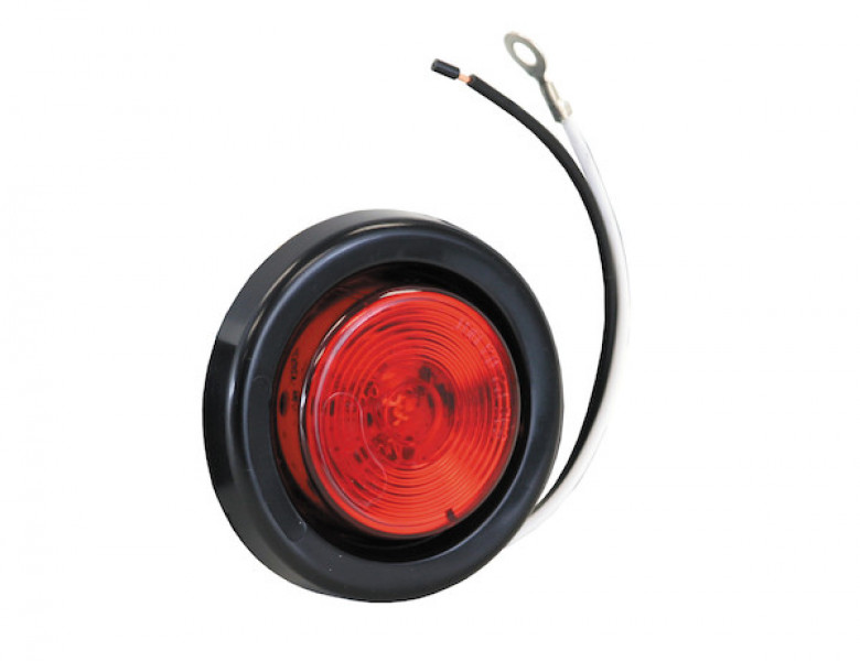 Image of 2 Inch Red Round Marker/Clearance Light Kit With 1 LED (PL-10 Connection, Includes Grommet and Plug) from Buyers Products. Part number: 5622101