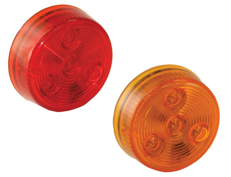 Image of 2 Inch Red Round Marker/Clearance Light with 4 LED Kit (Includes Grommet) from Buyers Products. Part number: 5622102