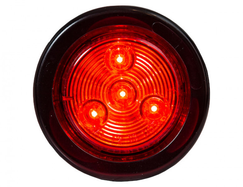 Image of 2 Inch Red Round Marker/Clearance Light with 4 LED Kit (Includes Grommet) from Buyers Products. Part number: 5622102