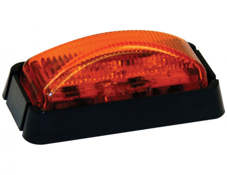 Image of 2.5 Inch Amber Surface Mount/Marker Clearance Light Kit with 3 LEDs (PL-10 Connection, Includes Bracket and Plug) from Buyers Products. Part number: 5622203