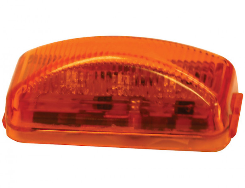 Image of 2.5 Inch Amber Surface Mount/Marker Clearance Light Kit with 3 LEDs (PL-10 Connection, Includes Bracket and Plug) from Buyers Products. Part number: 5622203