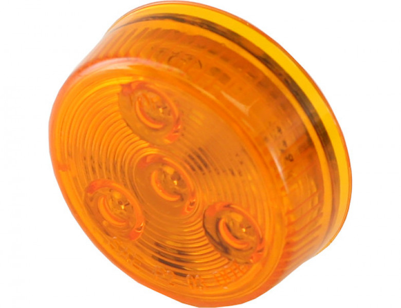 Image of 2 Inch Amber Round Marker/Clearance Light with 4 LEDs (Light Only) from Buyers Products. Part number: 5622254