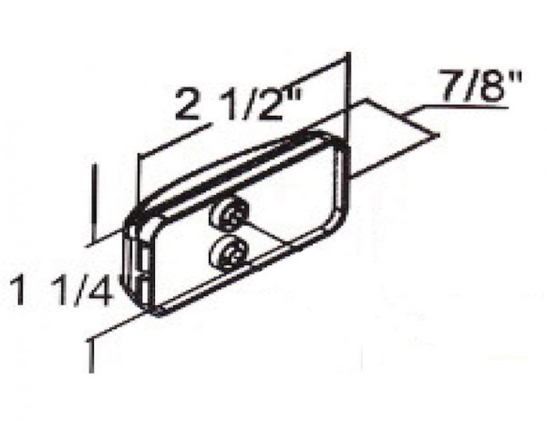 Image of 2.5 Inch Clear Surface Mount Marker Light With 3 LED from Buyers Products. Part number: 5622304