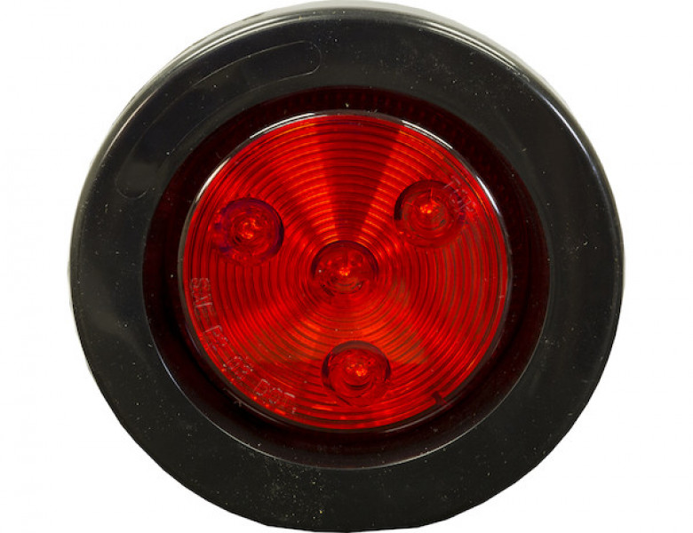 Image of 2.5 Inch Red Round Clearance/Marker Light Kit with 4 LEDs (PL-10 Connection, Includes Grommet and Plug) from Buyers Products. Part number: 5622514