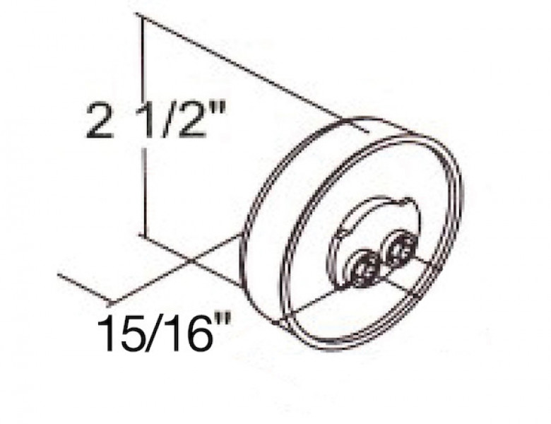 Image of 2.5 Inch Red Round Clearance/Marker Light Kit with 4 LEDs (PL-10 Connection, Includes Grommet and Plug) from Buyers Products. Part number: 5622514