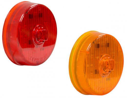 Image of 2.5 Inch Red Round Marker/Clearance Light With 7 LED from Buyers Products. Part number: 5622517