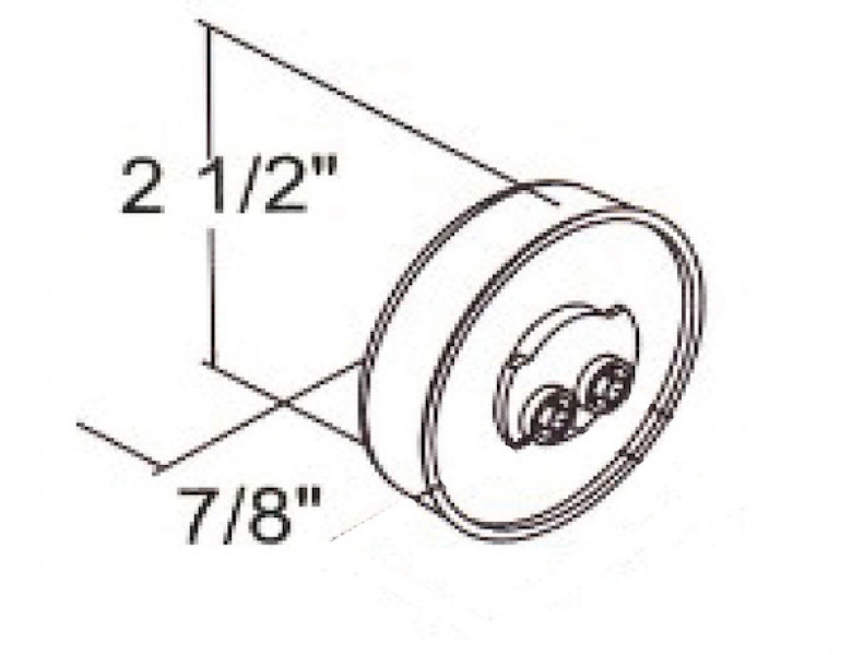 Image of 2.5 Inch Red Round Marker/Clearance Light With 7 LED from Buyers Products. Part number: 5622517