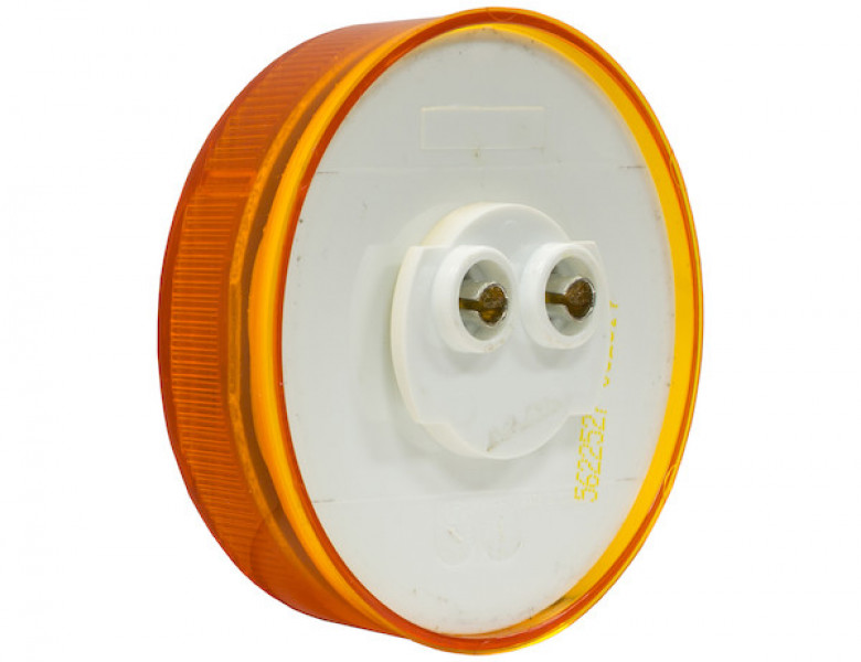 Image of 2.5 Inch Amber Round Clearance/Marker Light Kit With 4 LEDs (PL-10 Connection, Includes Grommet and Plug) from Buyers Products. Part number: 5622524