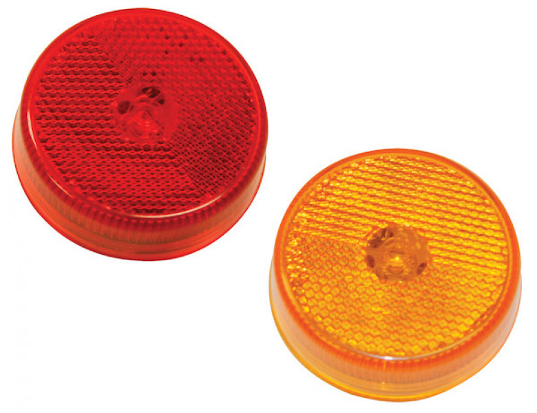 Image of 2.5 Inch Amber Marker/Clearance Light with Reflex With 4 LED from Buyers Products. Part number: 5622526