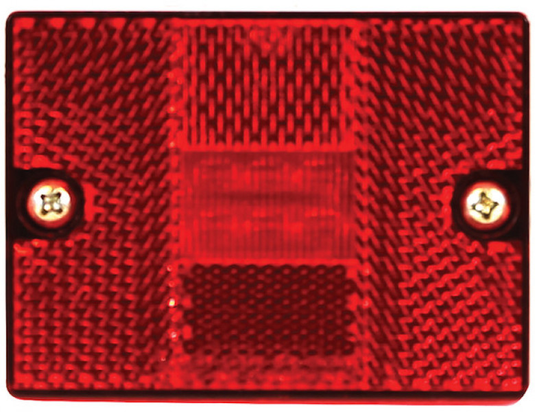 Image of 2.875 Inch Red Rectangular Marker/Clearance Light With Reflex With 6 LED from Buyers Products. Part number: 5622716