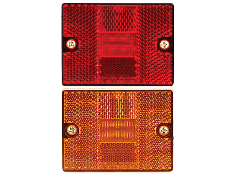 Image of 2.875 Inch Red Rectangular Marker/Clearance Light With Reflex With 6 LED from Buyers Products. Part number: 5622716