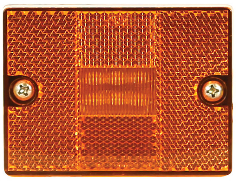 Image of 2.875 Inch Amber Rectangular Marker/Clearance Light With Reflex With 6 LED from Buyers Products. Part number: 5622726