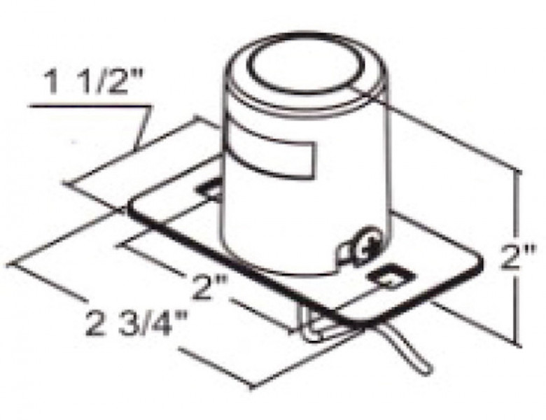 Image of 2.75 Inch License Plate Light With 2 LED from Buyers Products. Part number: 5622754