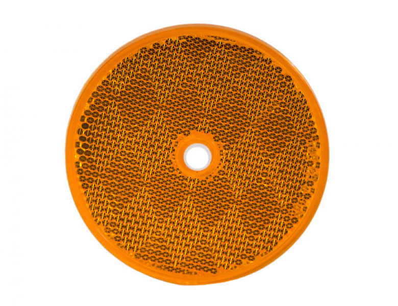 Image of 3.1875 Inch Red Round DOT Bolt-On Reflectors from Buyers Products. Part number: 5623316